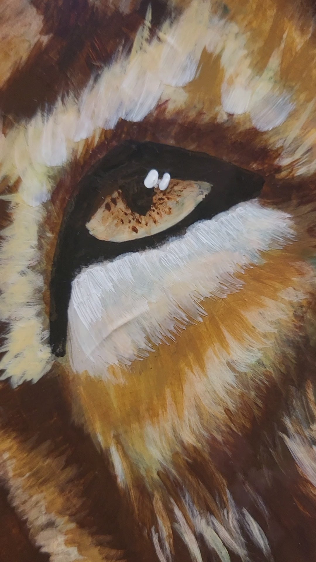 King - Lion Original  Acrylic Artwork SOLD 12x15" Framed