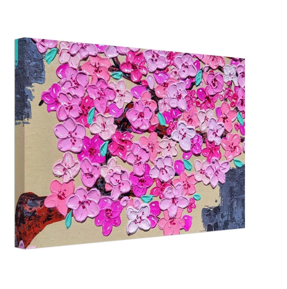 Cherry Blossoms - Original Acrylic Impasto Artwork 16x20"