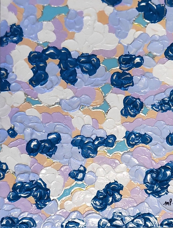 Silver Linings - Original Acrylic Impasto Cloud Painting 9x12"